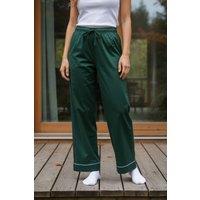 Rapanui Clothing Women's Cotton Pyjama Bottoms in Bottle Green | Size: 18