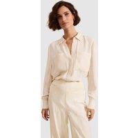 Phase Eight Women's Maya Pu Pocket Shirt in Cream | Size: 12