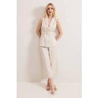 Phase Eight Women's Tabitha High Waist Suit Trousers in Ecru | Size: 8