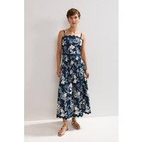 Phase Eight Women's Evalina Floral Midi Skirt in Dark Navy | Size: 18