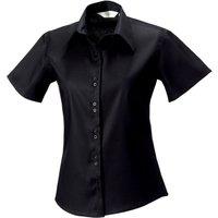 Russell Collection Women's Ultimate Short-Sleeved Shirt in Black | Size: 18