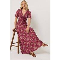 Long Tall Sally Women's Tall Twist Front Maxi Dress in Wine | Size: 18