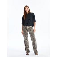Dexia Women's Oversized Ecru Top with Crew Neck & Short Sleeves in Black | Size: Small