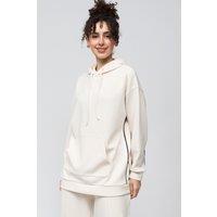 Dexia Women's Hooded Modal Blend Sweatshirt with Pocket Ecru | Size: Large