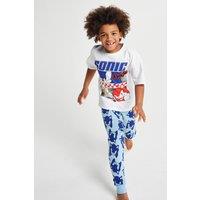 Brand Threads Sonic The Hedgehog Long Leg Pyjama in Blue | Size: 6-7 Years