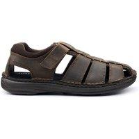 Hotter Men's 'Dock II' Fisherman Sandals in Dark Brown | Size: 11