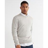 Alse Studio Men's Premium Quality 100% Cotton Crew Neck Long Sleeve Jumper in Grey | Size: Large