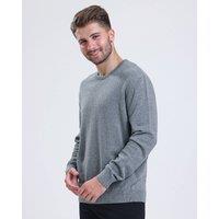 Alse Studio Men's Premium Quality 100% Cotton Crew Neck Long Sleeve Jumper in Charcoal | Size: Small