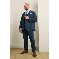 BadRhino Men's Tailoring Linen Suit Jacket in Dark Navy | Size: 52S