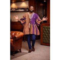 JTAPHRIQUE Men's Royal Fusion Heritage Fugu Smock Top | Size: XL