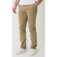 Threadbare Men's Cotton Slim Fit Trousers With Stretch in Stone | Size: 38R