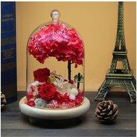 Living and Home 10cm W x 18cm H U-shaped Glass Cover with Globe Fitting in Clear | Size: 10 cm W x 18 cm H