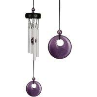 Woodstock Chimes Small Precious Stone Outdoor Wind Chime - Amethyst in Purple