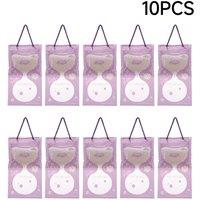 Living and Home 10 Pack Wardrobe Dehumidifier Hanging Bags in Purple