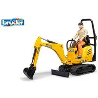 Bruder 1:16 bworld JCB Micro excavator 8010 CTS & construct. worker in Yellow | Size: 1 Pack