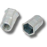 JRP Riveting Products M10 x 21.0 Steel Rivet Nuts JRPRNSRHPH1040 in Silver