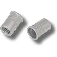JRP Riveting Products M6 x 14.0 Aluminium Rivet Nuts in Silver