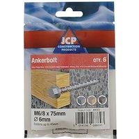 JCP CONSTRUCTION PRODUCTS Ankerbolts Hexagon Flange Head Bzp 6/8 x 100mm FJJBJAB06/08100 in Silver