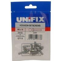 Unifix A2-304 Hexagon Setscrews M12 x 50 Bag of 2 in Silver