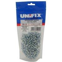 Unifix Grade 8.8 Hex Setscrews & Full Nuts M8 x 20 Bag of 60 in Silver