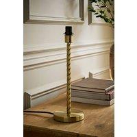 ValueLights Maura Twisted Metal Table Lamp Base in Gold