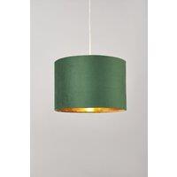 BHS Lighting Velvet Easy Fit Light Shade in Green