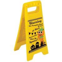 VFM e-Store The Boo Crew Halloween Decorations Warning Sign, May Be Spooky Dcor in Yellow