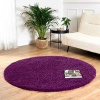 Bravich LTD Thick Shaggy Circle Rug California - Soft Deep Pile Round Fluffy Rug for Living Room Bedroom - Multiple Sizes & Colours Available