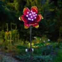 mysmartbuy Solar Floral Stake Light Pink - Glass Petals