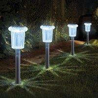 mysmartbuy Crystal Effect Solar Stake Lights Set of 4 in Silver
