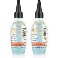 FUDGE Aqua Shine Lightweight Hair Styling Heat Protection Hair Serum 50ml Double in Clear