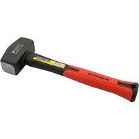 BARGAINS-GALORE 2lb Drop Forged Stoning Hammer Short Handle Comfort Grip Fibreglass in Red