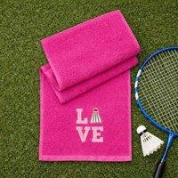 Duncan Stewart Love Sports Badminton Towel in Pink