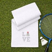 Duncan Stewart Love Sports Badminton Towel in White
