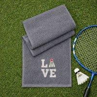 Duncan Stewart Love Sports Badminton Towel in Grey