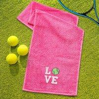 Duncan Stewart Love Sports Tennis Towel in Pink