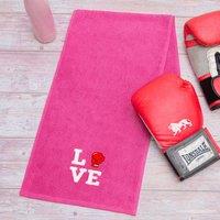 Duncan Stewart Love Sports Boxing Towel in Pink