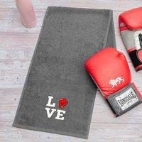 Duncan Stewart Love Sports Boxing Towel in Grey