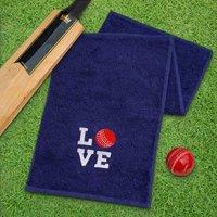 Duncan Stewart Love Sports Cricket Towel in Navy