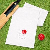 Duncan Stewart Love Sports Cricket Towel in White