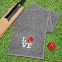 Duncan Stewart Love Sports Cricket Towel in Grey