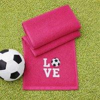 Duncan Stewart Love Sports Football Towel in Pink