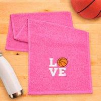 Duncan Stewart Love Sports Basketball Towel in Pink