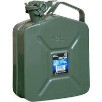 Samuel Alexander 5 Litre Metal Jerry Can for Fuel with Leak Proof Bayonet Closure in Green