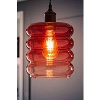 ValueLights Giselle Ombre Berry Glass Easy Fit Ceiling Light Lamp Shade with Bulb in Dark Pink