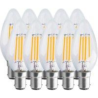 Harper Living 4.5 Watts B15 SBC Small Bayonet LED Light Bulb Clear Candle Warm White Dimmable, Pack of 10