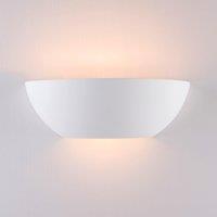 Harper Living Ceramic Up & Down Wall Light Open Semi-Circle Shade in White