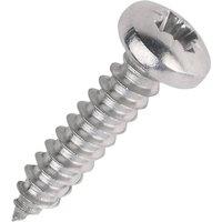Securpak Zinc Plated Pozi, Pan Self Tapping Screws (Pack of 20) in Silver