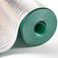 Vinyl Flooring UK 3mm Foil Laminate Underlay with Damp Proof Membrane 15m (1m x 15m) in Silver