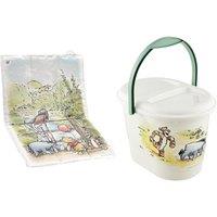 Keeeper Winnie the Pooh Baby Changing Mat & Nappy Bin with Lid & Handle